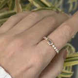 Anel Prata 925 Moissanite Retângulo Central Ametista