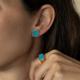 Brinco Turquesa Vintage