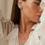 Colar Gota Esmeralda Colombiana Fusion Prata 925
