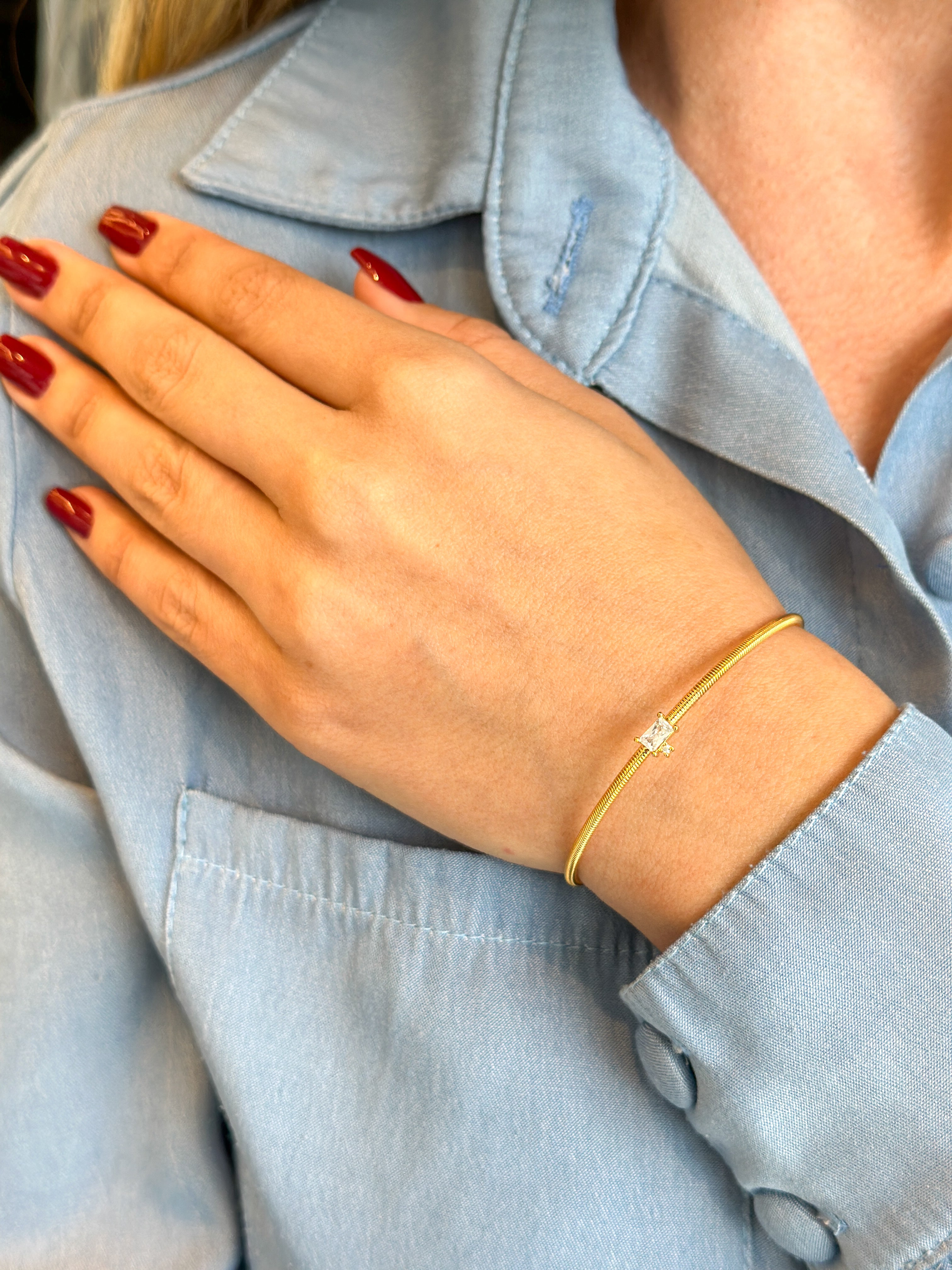 Bracelete Italiano Retângulo ponto de Luz Aberto 8665_162,00(8).jpg