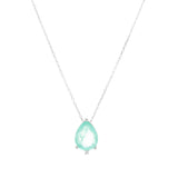 Colar Gota Esmeralda Colombiana Fusion Prata 925