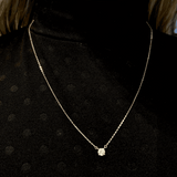 Colar Prata 925 com Moissanite – Ponto de Luz 5mm