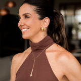 Colar Gravata Gota Dupla