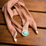 Colar Lenço detalhe Turquesa