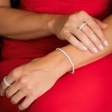 Pulseira Riviera em Prata 925 3mm 4 garras