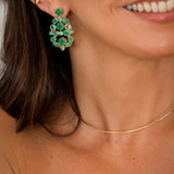 Brinco Cristais Esmeralda