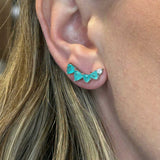 Ear Cuff Prata 925 – Quatro Triângulos Decrescentes com Colombiana