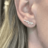 Ear Cuff Prata 925 – Três Navetes na Vertical e Duas na Horizontal