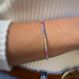 Pulseira riviera rainbow Prata 925