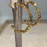 Argola Mini Quadrados Brilho