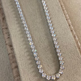 Colar Riviera Prata 925 39cm Cravação 3 garras