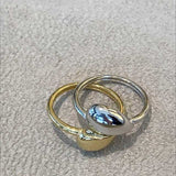 Anel Heart Gold & Silver Encaixe