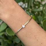 Bracelete Gota Prata 925 Escrava Gota