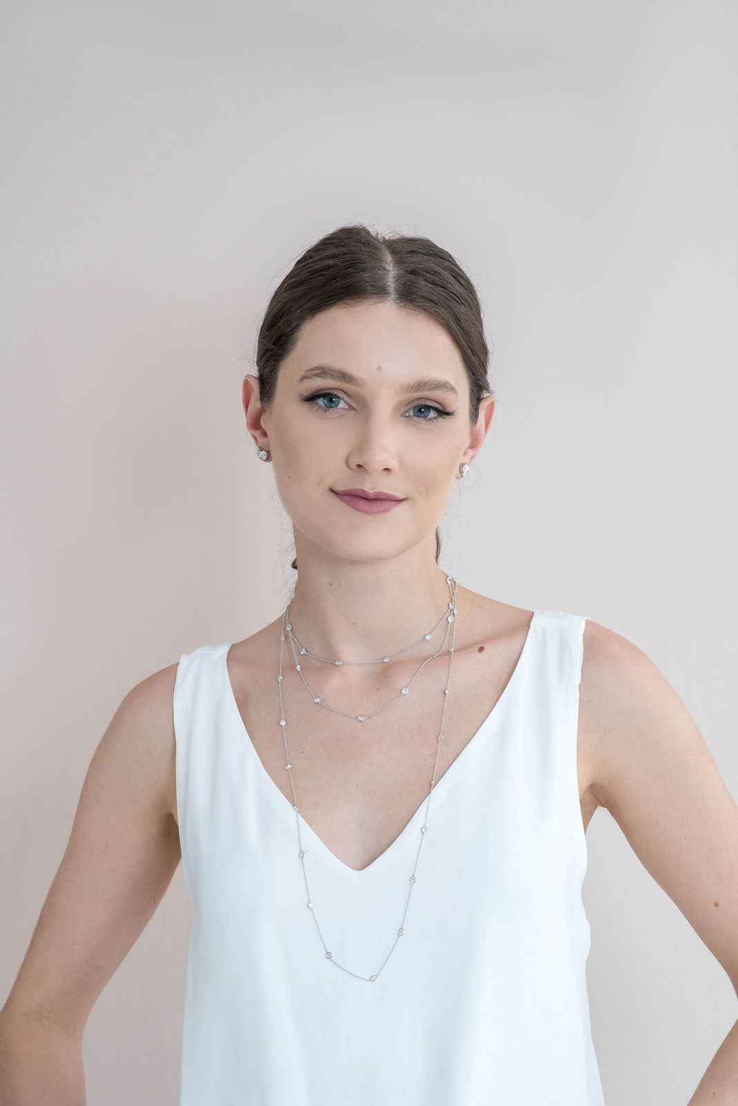 Colar Tiffany em prata 925 - Banho em Ródio ou Ouro 18k