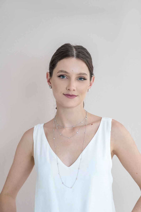 Colar Tiffany em prata 925 - Banho em Ródio ou Ouro 18k