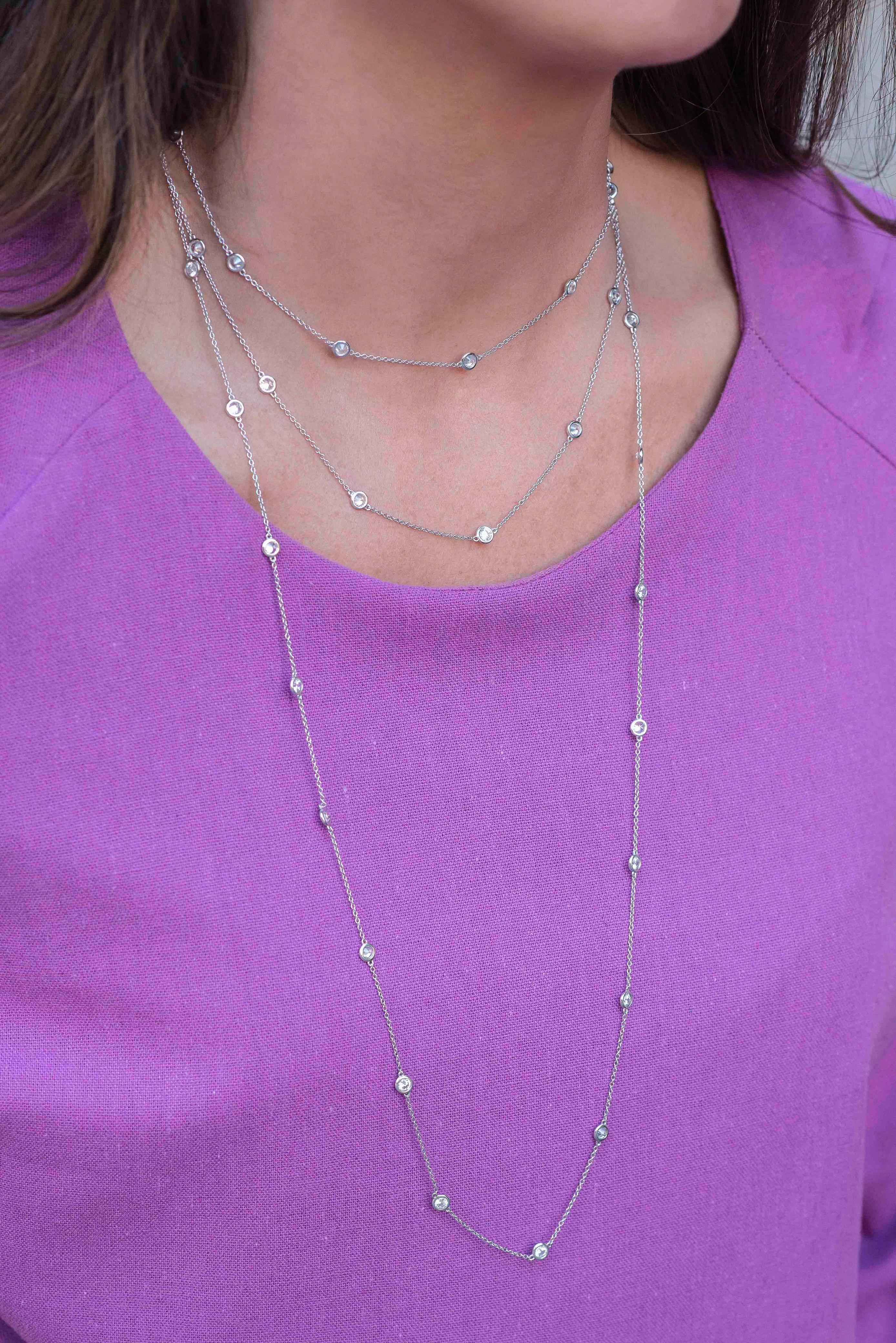 Colar Tiffany em prata 925 - Banho em Ródio ou Ouro 18k
