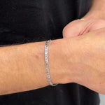 Pulseira Piastrine em banho de ródio