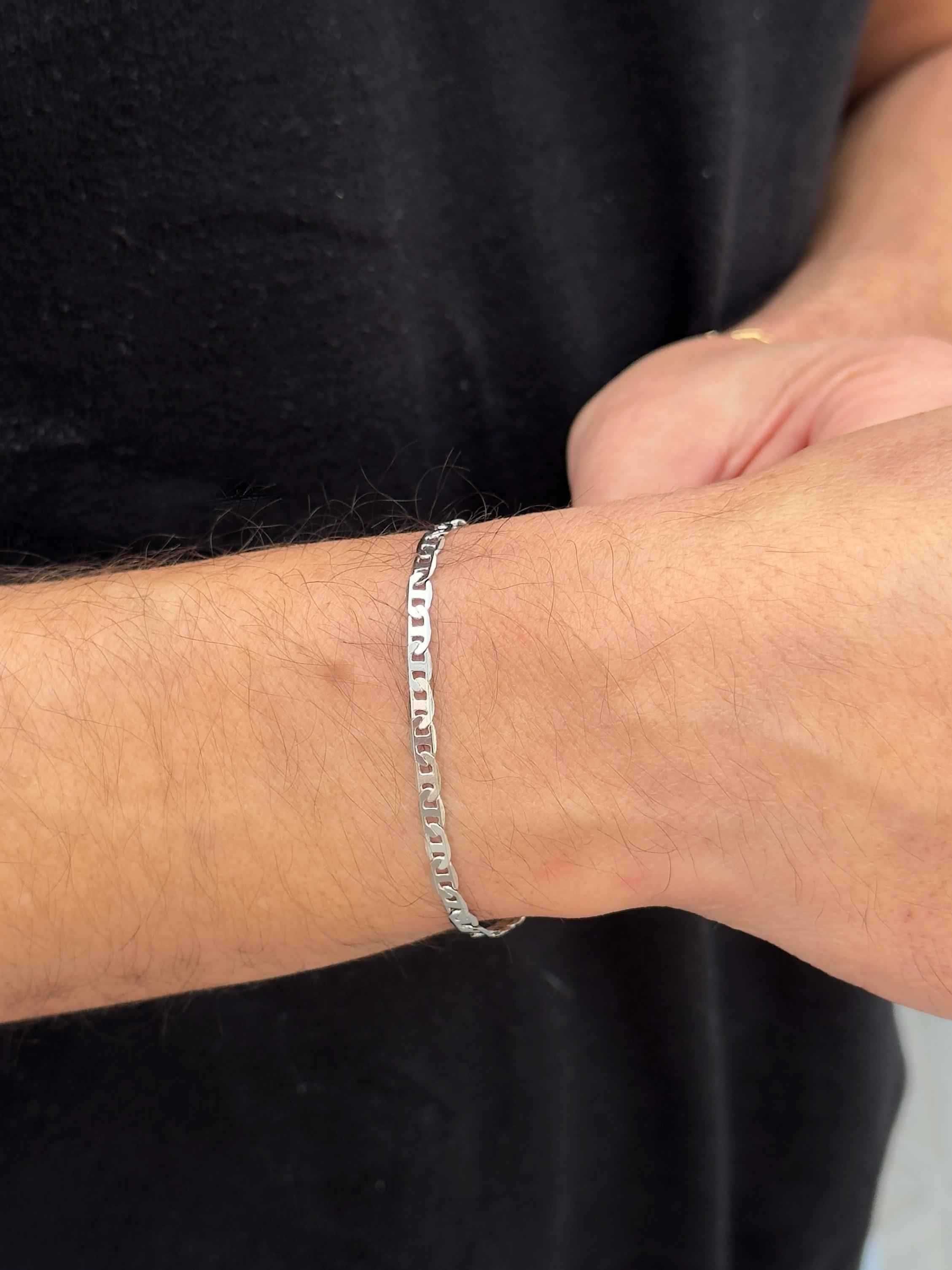 Pulseira Piastrine em banho de ródio