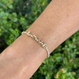 Conjunto Pulseiras Riviera Love e Coração Cravejadas