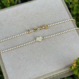 Conjunto Pulseiras Riviera Love e Coração Cravejadas