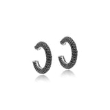 Piercing Prata 925 Zircônias Negras