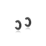 Piercing Prata 925 Zircônias Negras