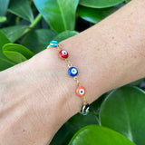 Pulseira Olho Grego Resina Colors