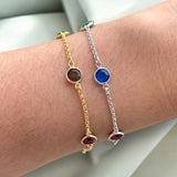 Pulseira zircônia redondas colors