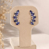 Brinco EarCuff Gotas e pontos prata 925