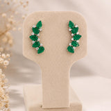 Brinco EarCuff Gotas e pontos prata 925