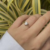 Anel Moissanite Coração Prata 925