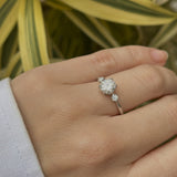 Anel Moissanite Coração Prata 925