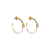 Brinco argola com zircônias em banho de ouro 18k - JOYÁ