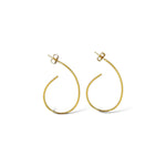 Brinco argola fio gota em banho de ouro 18k - JOYÁ