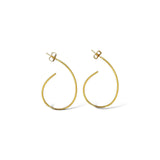 Brinco argola fio gota em banho de ouro 18k - JOYÁ