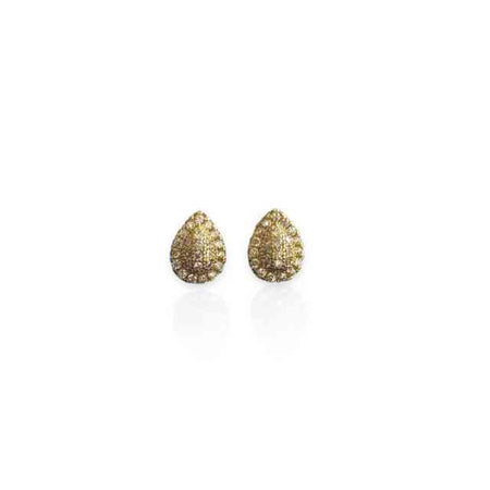 Brinco gota micro cravejado com zircônias em banho de ouro 18k - JOYÁ