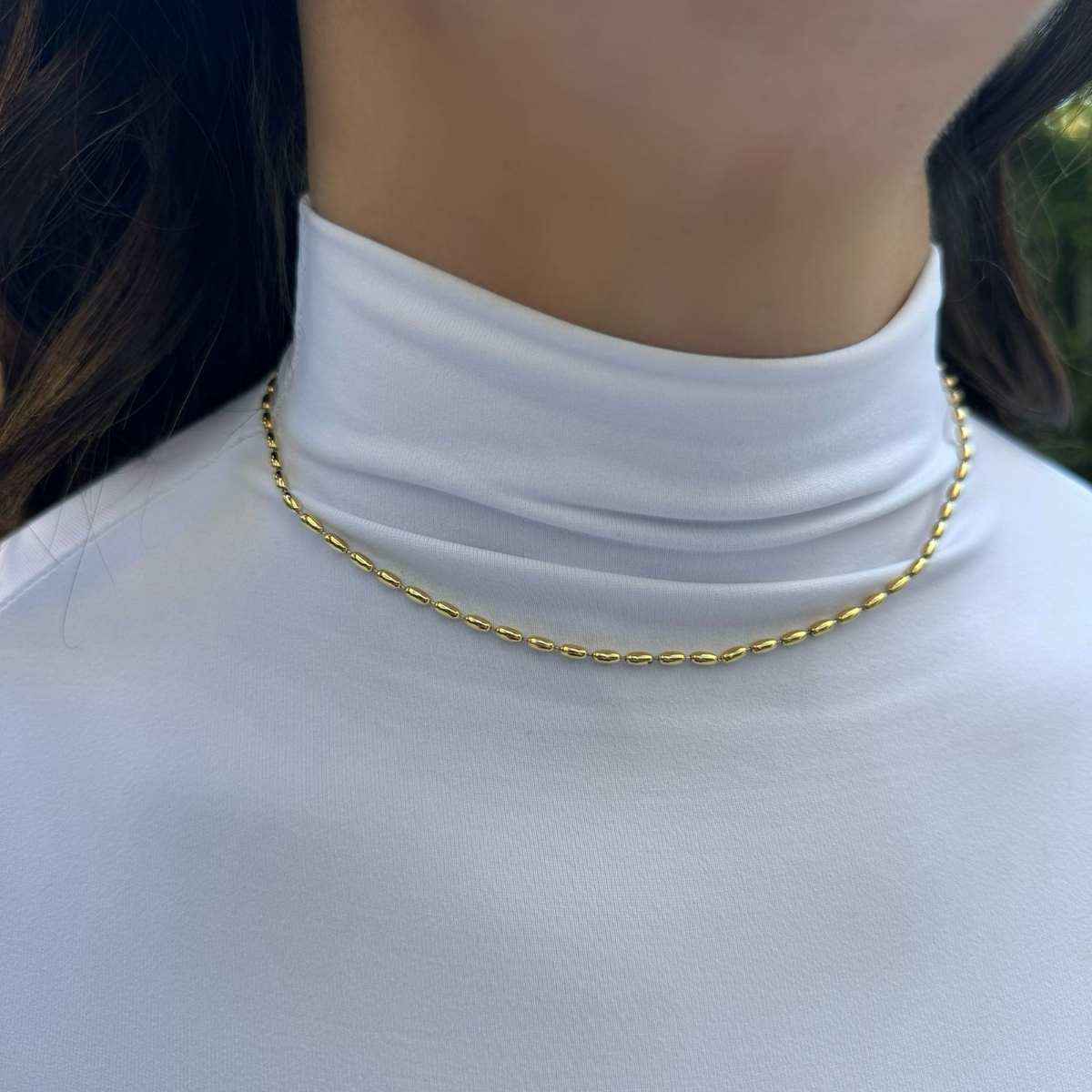 Choker canutilhos em banho de ouro 18k