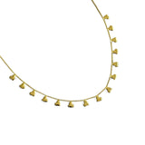 Colar corações em banho de ouro 18k