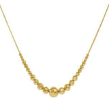 Colar esferas em banho de ouro 18k