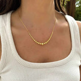 Colar esferas em banho de ouro 18k