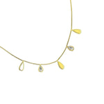 Colar gotas lisas e zircônias em banho de ouro 18k - JOYÁ