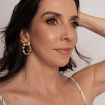 Colar orgânico efeito martelado em banho de ouro 18k
