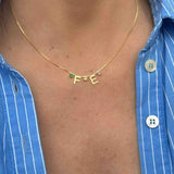 Colar fé com zircônias coloridas em banho de ouro 18k