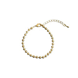 Pulseiras esferas estampadas em banho de ouro 18k