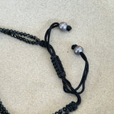 Pulseira Espinélio, Pérola Barroca e Macramê