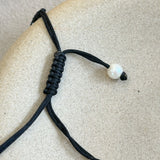 Pulseira Espinélio, Pérola Barroca e Macramê